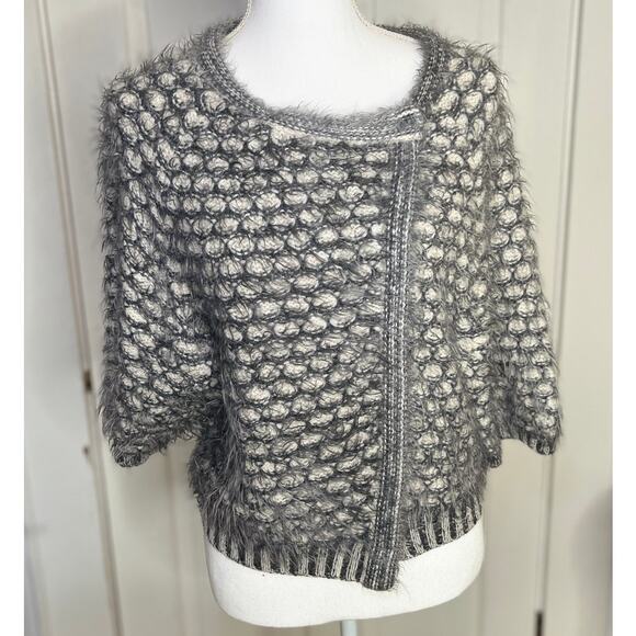 Anthropologie MOTH Gray/Cream Sweater, Size M - Picture 1 of 5